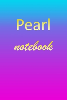 Paperback Pearl: Blank Notebook - Wide Ruled Lined Paper Notepad - Writing Pad Practice Journal - Custom Personalized First Name Initia Book