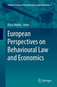 Paperback European Perspectives on Behavioural Law and Economics Book