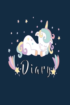Paperback Baby Diary: Dot Grid 6x9 Dotted Bullet Journal and Notebook 120 Pages Sleeping Baby Unicorn Book
