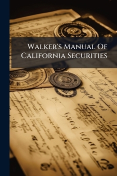 Paperback Walker's Manual Of California Securities Book