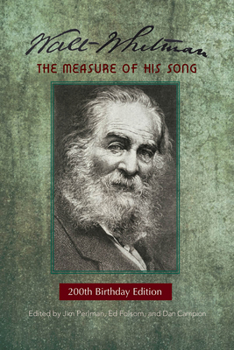 Paperback Walt Whitman: The Measure of His Song Book