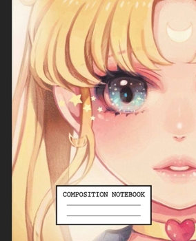 Notebook: Anime Japan Sailor Moon Soft Glossy Cover Graph Paper Pages Book 7.5 x 9.25 Inches 110 Pages