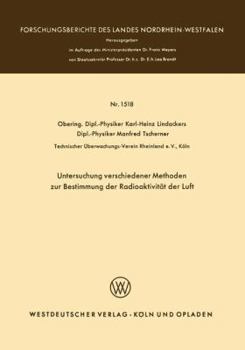 Paperback Untersuchung Verschiedener Methoden Zur Bestimmung Der Radioaktivität Der Luft [German] Book