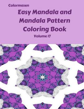 Paperback Easy Mandala and Mandala Pattern Coloring Book Volume 17 Book