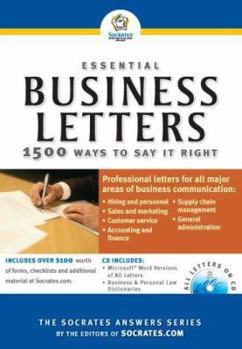 Paperback Essential Business Letters: 1500 Ways to Say It Right [With CDROM] Book