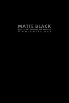 Matte Black Dot Grey Grid Notebook, 6x9, 100 Pages