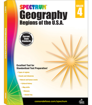 Paperback Spectrum Geography, Grade 4: Regions of the U.S.A. Volume 94 Book