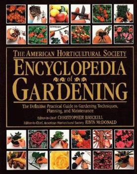 Hardcover American Horticultural Society Encyclopedia of Gardening Book