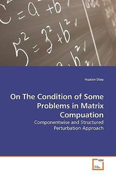 Paperback On The Condition of Some Problems in Matrix Compuation Book