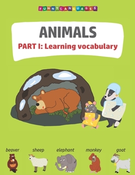 Paperback English vocabulary for kids. Animals. Part 1. Book