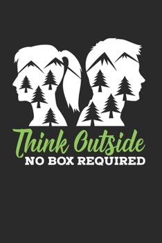 Paperback Think Outside No Box Required: 6x9 Inch Checkered Sheet Notebook / Camping / Trekking / Hiking / Outdoor / Boy Scout / Nature Lover Book