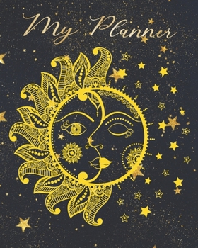 Paperback My Planner: Zentangle Sun and Moon Planner - Monthly and Daily Planner Book