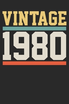 Paperback Notebook: 1980 Dot Grid 6x9 120 Pages Book