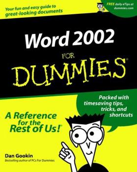 Paperback Microsoft Word 2002 for Dummies Book
