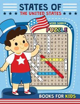 Paperback States of the United States Word Search Puzzle: Easy and Fun Activity Learning Work with Coloring Pages Book