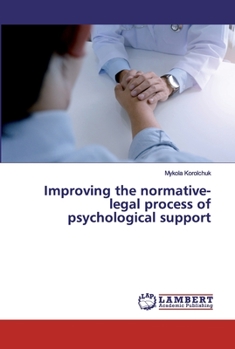 Paperback Improving the normative-legal process of psychological support Book