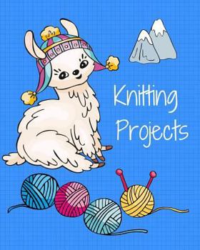 Paperback Knitting Projects: Graph Paper and Blank Pages Notebook, Knitting Patterns Llama Book