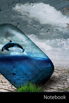 Paperback Notebook: 砂漠、ボトル、イルカ、風 ノー| Book