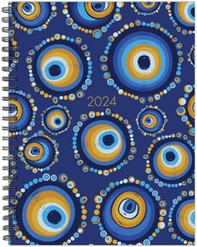 Spiral-bound Turkish Blue Eye 2024 6.5 X 8.5 Softcover Weekly Planner Book