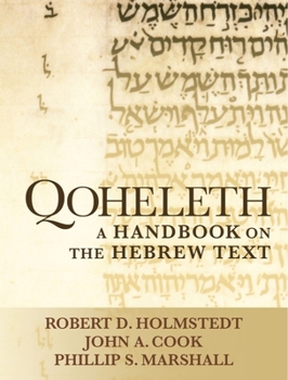 Paperback Qoheleth: A Handbook on the Hebrew Text Book