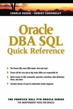 Paperback Oracle DBA SQL Quick Reference Book
