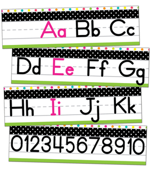 Wall Chart Simply Stylish Tropical Alphabet Line: Manuscript Mini Bulletin Board Set Book