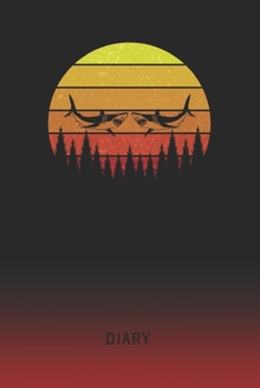 Diary: Blank Great White Sharks Personal Writing Memoir | Old School Retro Vintage Sunset 80s Cover | Daily Journaling for Writers & Journalists | ... Set Goals & Write about your Life & Interests