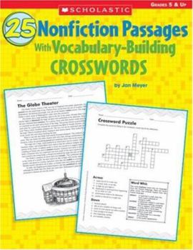 Paperback 25 Nonfiction Passages with Vocabulary-Building Crosswords Book