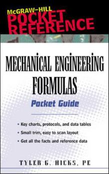 Spiral-bound Mechanical Engineering Formulas: Pocket Guide Book