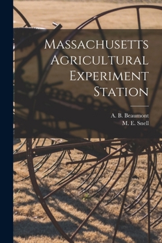 Paperback Massachusetts Agricultural Experiment Station Book