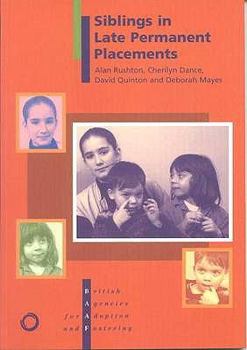 Paperback Siblings in Late Permanent Placements Book