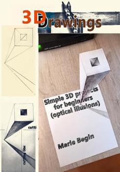 Paperback 3D Drawings: Simple 3D Projects for Beginners (Optical Illusions) Book