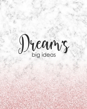 Paperback Dream's Big Ideas: Personalized Notebook - 8x10 Lined Women's Journal Book