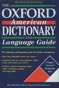 Hardcover The Oxford American Dictionary and Language Guide Book