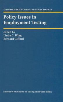 Paperback Policy Issues in Employment Testing Book