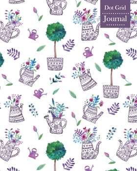 Dot Grid Journal: Notebook Planner with Spring Garden Themed Cover Design