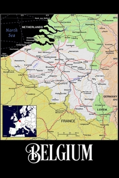 Paperback Belgium: Map of Belgium Notebook - Gift for Travelers Book