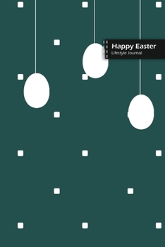 Paperback Happy Easter Lifestyle Journal, Blank Write-in Notebook, Dotted Lines, Wide Ruled, Size (A5) 6 x 9 In (Olive Green) Book