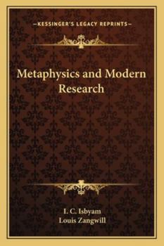 Paperback Metaphysics and Modern Research Book