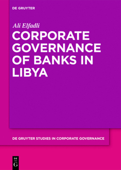 Hardcover Corporate Governance of Banks in Libya Book