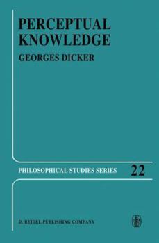 Paperback Perceptual Knowledge: An Analytical and Historical Study Book