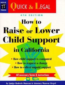 Paperback How to Raise or Lower Child Support in California Book