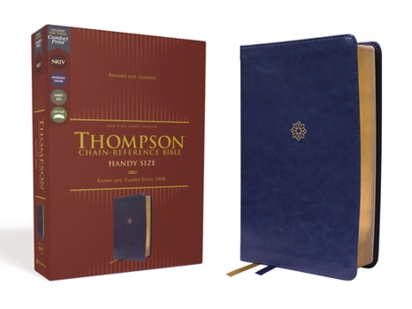 Imitation Leather Nkjv, Thompson Chain-Reference Bible, Handy Size, Leathersoft, Navy, Red Letter, Comfort Print Book