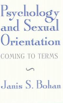 Paperback Psychology and Sexual Orientation: Coming to Terms Book