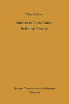 Hardcover Studies in Non-Linear Stability Theory Book