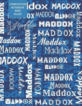 Paperback Maddox Composition Notebook Wide Ruled Book