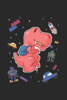 Funny School T-Rex Dinosaur Notebook: Graph Paper Journal 6x9 - 120 Pages