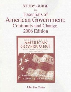 Paperback Essentials of American Government Study Guide: Continuity and Change Book