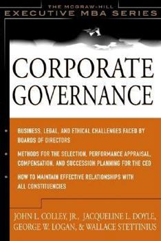 Paperback Corporate Governance: The McGraw-Hill Executive MBA Series Book