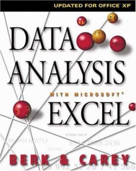 Paperback Data Analysis with Microsoft Excel: Updated for Office XP [With CDROM] Book